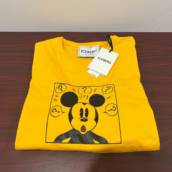 Iceberg Shirts Iceberg Mickey Mouse T Shirt Yellow Black Poshmark